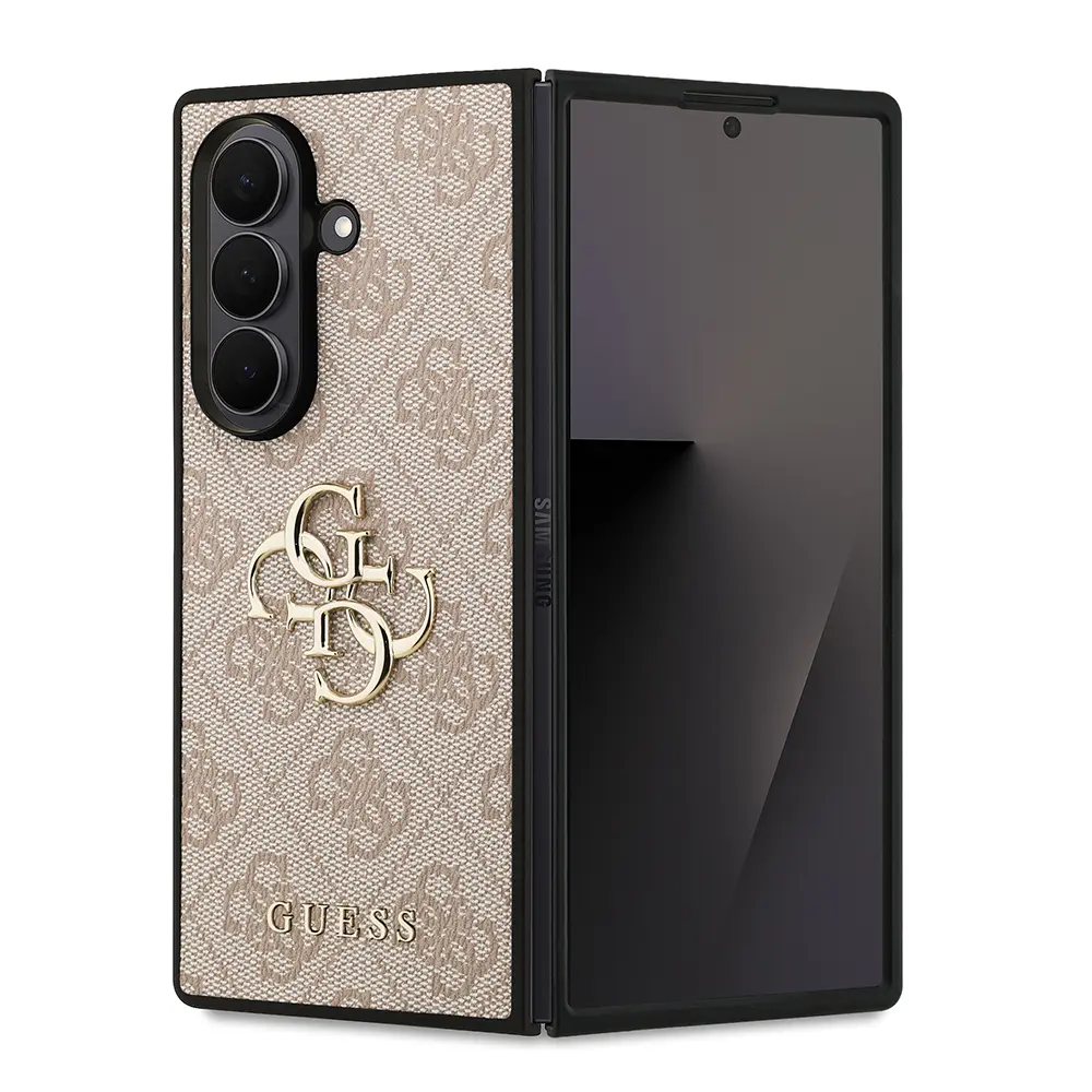 Galaxy Z Fold 7 PU Deri Kılıf, Büyük Metal Logo - Guess