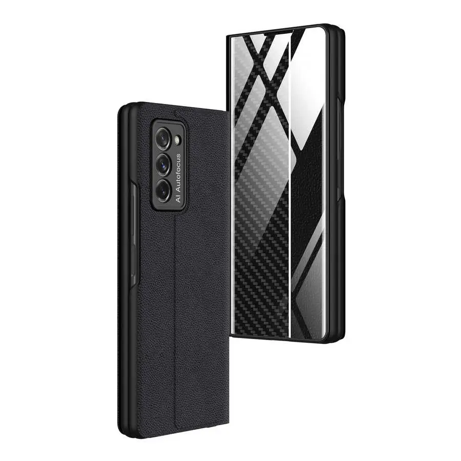 Galaxy Z Fold 2 Kılıf, 9H Temperli Cam Ön Yüzeyli - GKK Droga